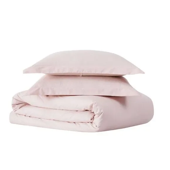 Brooklyn Loom - 2pc Twin Classic Cotton Duvet Set Blush - Brooklyn Blush - Picture 3 of 4